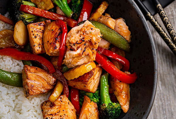 Honey-Tamari Salmon Stir-Fry